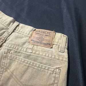 Vintage Jordache Basics Women's High-Waist Tan Jeans in size 16x31 (33)